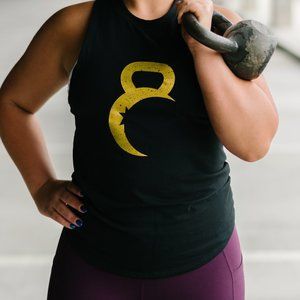 Black and Gold Kettle Moon Tank